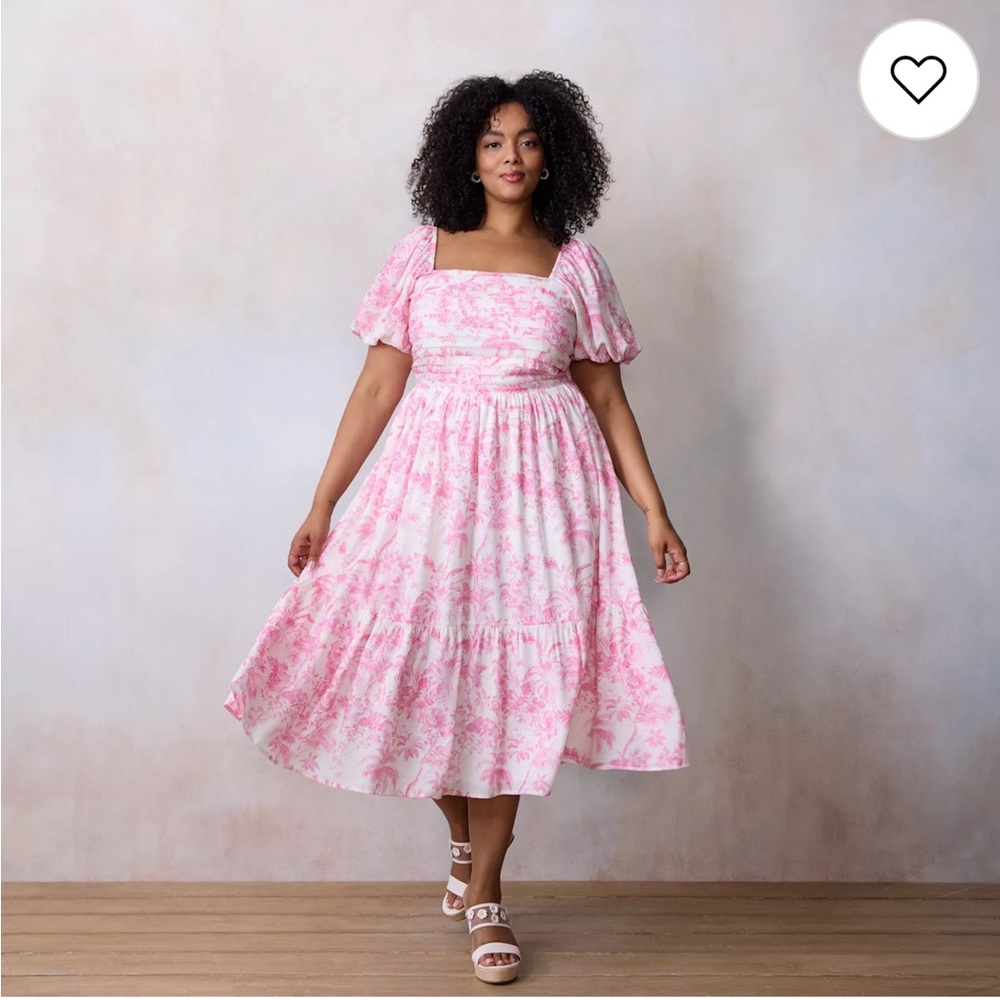 LC Lauren Conrad Pink Floral Women's Dress size 2x